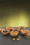 7-Piece Brown Snack Bowl Set Snack-Breakfast-Bowl-Condiment Bowl Set - 4