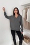 Oversize Lace Detailed V-Neck Knitwear Sweater Aw25Kz0132 - 5