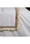 Premium White Linen Brown Striped Single Duvet Cover Set (with Spare Pillow) - 5