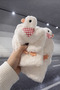 Cute Duck Figured Plush Gloves – Winter, Soft and Warm Gloves - 4