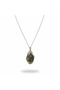 Raw Smoky Quartz Natural Stone Stress Reducing Necklace with Steel Chain - 3