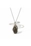 Raw Smoky Quartz Natural Stone Stress Reducing Necklace with Steel Chain - 5