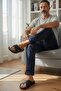 Men's Full Orthopedic Crossed Lightweight and Comfortable Daily Use Slippers - 2