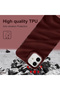iPhone 11 Compatible Burgundy Marble Pattern Case Glossy Surface Stylish and Impact-Resistant Case - 3