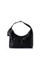 Bonega Knitted Patterned Faux Leather Women's Hand and Shoulder Bag with Accessories Black
