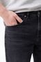 Men's Stonewashed Black Oversized Lycra Comfortable Fit Jeans - 4