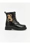 Özmarka New Season Black Leather Look Baby Girl Boots - 2