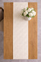 Organic Cotton Cream Buldan Baklava Pattern Bohemian Runner 40X150