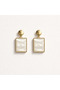 Rectangular Detailed Earrings - 3