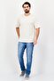 Men Crew Neck Brand Logo Short Sleeve T-Shirt, Off White - 2