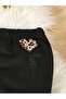 Girls' Winter Thick Heart Print Sweatshirt and Spanish Flared Bottom Sweatpants Set - 6
