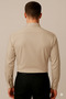 Regular Fit Classic Cut Long Sleeve Easy-Iron Breathable Texture Tie-Down Collar Four Seasons Single Pocket Shirt - 2