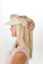 Straw Hat Sun Visor Half Moon Straw Sports Hat - Summer, Natural, Sea and Beach Style Hat - 3