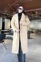 Shawl Collar Four Button Detail Cashmere Coat - Camel Camel - 3