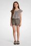 Kids Girl Animal Print Denim Shorts, Multicolor