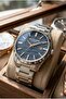 41mm Steel Case Steel Band Navy Blue Dial Stylish Design Men's Wristwatch - 4