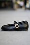 Black Women's Buckled Elastic Easy-To-Wear Summer Dowry Bundle Ballet Flats B71Ynav - 4