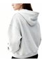 Oversized Sweatshirt with Pockets and Hood in Gray Color - 2