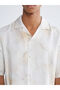 Esvab • Modern & Distinctive Standart Fit Cuban Roba Collar Short Sleeve Embroidered Men's Shirt - 3