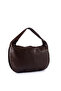 Barela Faux Leather Knitted Patterned Women's Hand and Shoulder Bag Brown - 2