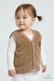2-Piece Welsoft Vest Set for Baby Girls, Plush Soft Winter Vest with Teddy Bear Embroidery, Snap Fasteners, Casual - 7