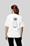 See & Feel Oversized T-Shirt |   Unisex 100% Cotton Black & White Printed Custom Design Tee - 4