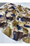 Navy Blue Brush Collection Viscose Scarf 100 X 100 cm - 3