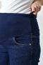 Women's Wide Leg Denim Maternity Pants with Adjustable Elastic Waist for Comfortable and Flexible Use - 8