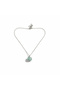 Aqua Marine Natural Stone Steel Chain Necklace Strong Energy and Calmness - 4