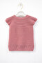 Girl's Knitted Vest with Cross Pattern - 2