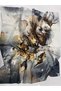 Ecru Brush Collection Floş Viscose Scarf 100 X 100 cm - 4