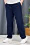 Men's Summer Fabric Baggy Trousers with Elastic Waist - 3