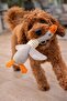 Duck Shaped Fabric Dog Toy 31cm Durable Stitched Engaging Multi-Colored - 2
