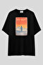 But Why Alone Nihilist Penguin T-Shirt |   Unisex 100% Cotton Black & White Printed Oversize Tee