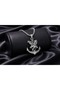 Stainless Steel Eagle Detailed Sailor Anchor Men's Necklace - 2