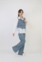 Girls' Top and Bottom Set with Denim Vest | Children's Holiday and Special Occasion Set | Denim Set 9-15 Years | 3-Piece Set