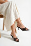 Women's Pointed Toe Heeled Sandals Bitter Brown Yanki - 4