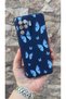 Oppo Reno 5 Lite Compatible Blue Butterfly Patterned Silicone Shock Absorbing Classic Protected Rubber Case