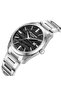 41mm, Black Textured Dial, Steel Band, Modern and Stylish Men's Wristwatch - 5