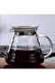 سيرفر زجاج لتقطير V60 قهوة مموج ابريق تقديم القهوة 02 سعة 500 ملي