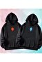Fire and water print hoodie