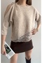 Soft Textured Lace Trimmed Fakir Sleeve Knitwear - 4