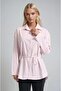 Striped waist-tie tunic shirt 3496 - 4