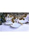 3 Piece Metal Stand Porcelain Cake Display Tray Cookie Bowl Sugar Bowl Set