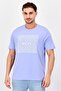 Men Crew Neck Brand Logo Short Sleeve T-Shirt, Lavender