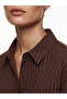 Brown Striped Women's Shirt from Güli̇s Gi̇yi̇m - 5
