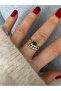Limited Edition - Ellipse Row Single Stone Bottom Adjustable Women's Ring