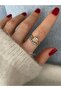 Limited Edition - Ellipse Row Single Stone Bottom Adjustable Women's Ring - 6
