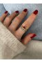 Limited Edition - Ellipse Row Single Stone Bottom Adjustable Women's Ring - 4