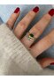 Limited Edition - Ellipse Row Single Stone Bottom Adjustable Women's Ring - 2